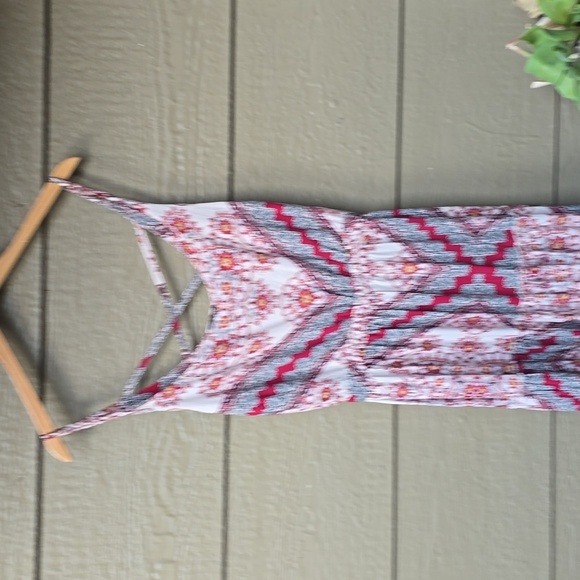 Torrid  Red Black Handkerchief Print Maxi Challis Tiered Dress 2X NWOT - Picture 6 of 16